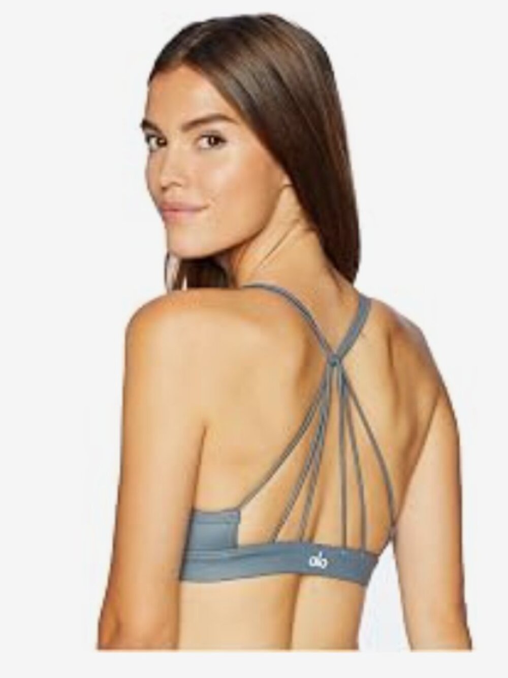 Alo Sports Bra Grey/Blue Size Large